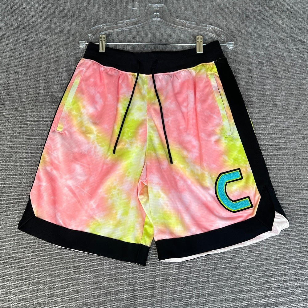 Under Armour Curry Brand Basketball Shorts Mens Medium Multi Tie Dye Loose Fit